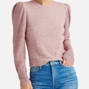 NWOT Splendid London Ribbed Puff Sleeve Sweater